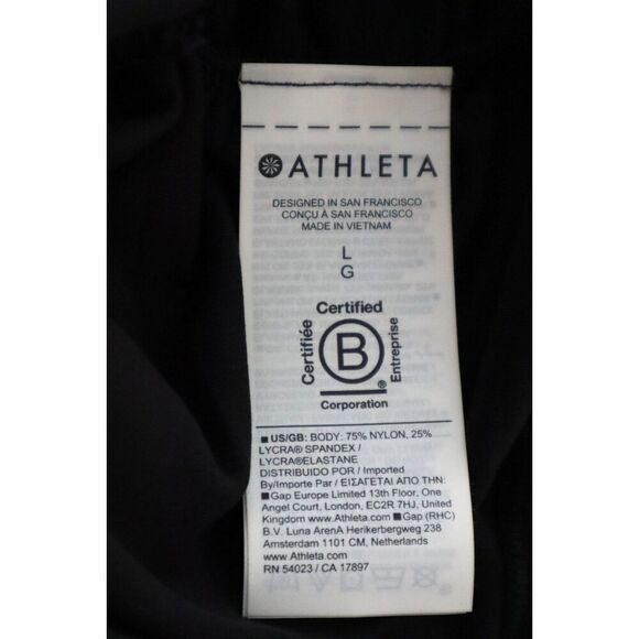 Athleta 88373-00 Women's Sz L Black Transcend Half Zip Long Sleeve Top - Picture 4 of 13